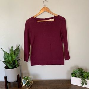 LOFT Burgundy Blouse